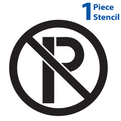 No Parking Permitted Polyvinyl Symbol Stencils
