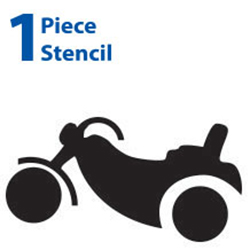 Motorcycle Parking Space Polyvinyl Symbol Stencils