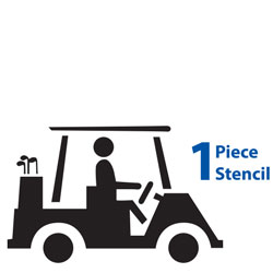 Golf Cart Polyvinyl Symbol Stencils