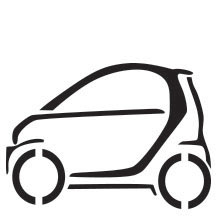 Compact Smart Car Parking Space Polyvinyl Symbol Stencils