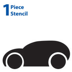 Compact Car Stencil - Parking Lot Stencils - Industrial Stencils