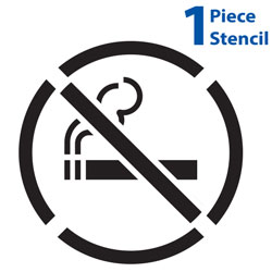 No Smoking Permitted Polyvinyl Symbol Stencils