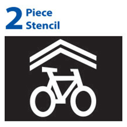 Bike Shared Lane Polyvinyl Symbol Stencils