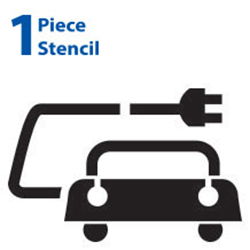 43" High Electric Charging Station/Parking Stalls Polyvinyl Symbol Stencils