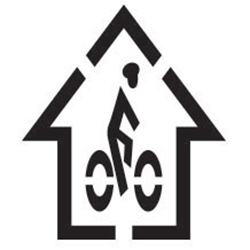 Bike Lane with Arrow Polyvinyl Symbol Stencils