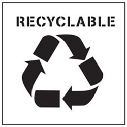 Polyvinyl Recycle Word and Symbol Stencil Kit