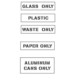 Polyvinyl 5 Piece Recycle Word Stencil Kit