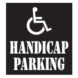 Handicap Parking ADA Handicap/Disabled 1 Piece Polyvinyl Symbol Stencils