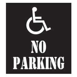 No Parking ADA Handicap/Disabled 1 Piece Polyvinyl Symbol Stencils