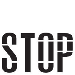 Military Style STOP Polyvinyl Word Stencils