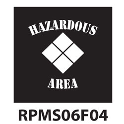 Hazardous Area Polyvinyl Safety Floor Marking Stencil