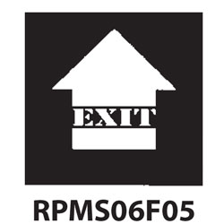 Exit Arrow Polyvinyl Safety Floor Marking Stencil