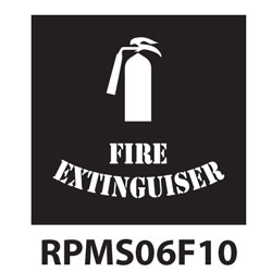 Fire Extinguisher Polyvinyl Safety Floor Marking Stencil