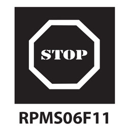 Stop Symbol Polyvinyl Safety Floor Marking Stencil