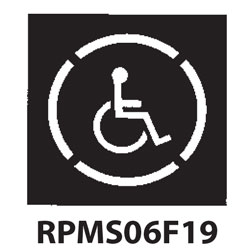 Reserved Symbol Polyvinyl Safety Floor Marking Stencil