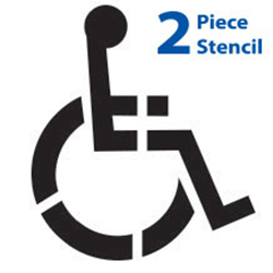 Walmart ADA Handicap/Disabled Polyvinyl Symbol 2 Piece Stencils