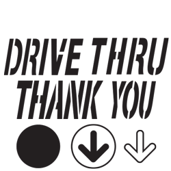 McDonalds Drive Thru Thank You Arrow Polyvinyl Stencil Kit