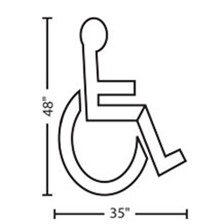 Handicap | Disabled | 3M™ Stamark™ Pre Cut Pavement Marking Symbol