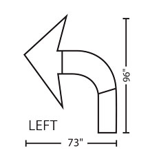 Left Curved Arrow | 3M™ Stamark™ Pre Cut Pavement Marking Arrow Symbol