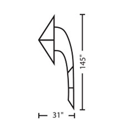 Left Elongated Arrow | 3M™ Stamark™ Pre Cut Pavement Marking Arrow Symbol
