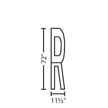 R | 72" tall | 3M™ Stamark™ Pre Cut Pavement Marking Legend