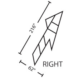 Right Lane Drop Arrow| 3M™ Stamark™ Pre Cut Pavement Marking Arrow Symbol