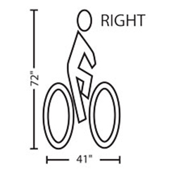 Right Bike with Rider | 3M™ Stamark™ Pre Cut Pavement Marking Symbol