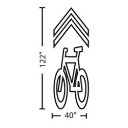 Bike Lane with Share Arrow | 3M™ Stamark™ Pre Cut Pavement Marking Symbol