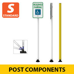 Standard Flexible Sign Posts with Quick Release Coupler