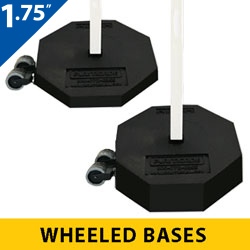 Portable Rubber Base with Double Wheel Assembly