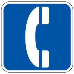 Emergency Telephone (Blue) Sign