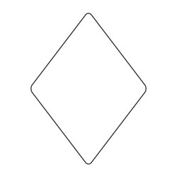 Rhombus | Special Routed Shapes | Reflective Sheeted Aluminum Sign Blanks