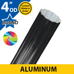 Semi Gloss Powder Painted 4" OD Round Fluted Aluminum Posts