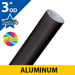 Semi Gloss Powder Painted 3 OD Round Smooth Aluminum Posts