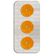 Type 2 Object Markers: White Reflective with Yellow Plastic Reflectors (Vertical)