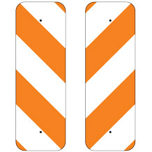 Orange & White Vertical Panels for Temporary Traffic Control