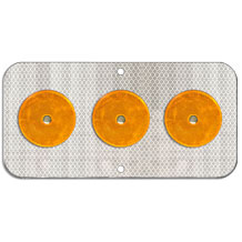 Type 2 Object Markers: White Reflective with Yellow Plastic Reflectors (Horizontal)