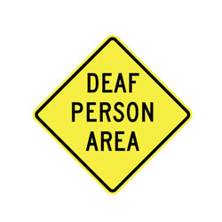 Deaf Person Area Sign