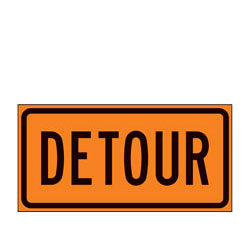 Detour Plaques  for Temporary Traffic Control (Crashworthy Barricade Signs)