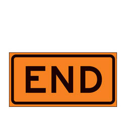 End Plaques for Temporary Traffic Control (Crashworthy Barricade Signs)