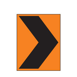 Chevron Warning Signs for Temporary Traffic Control (Crashworthy Barricade Signs)