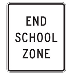 End School Zone Signs