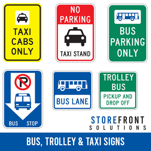 Storefront Solutions Bus, Trolley and Taxi Signs