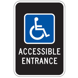 Oxford Series:  Handicap (Symbol) Accessible Entrance Sign