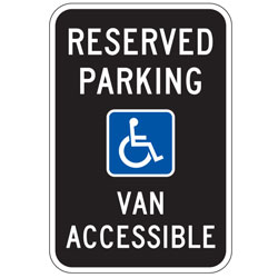 Oxford Series: Reserved Parking |  | Handicap (Symbol) | Van Accessible Parking Sign