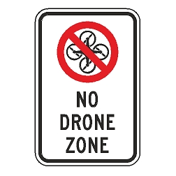 (No Drone Symbol) No Drone Zone Sign