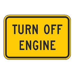 Turn Off Engine Sign