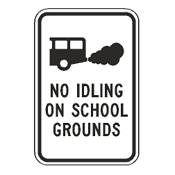 No Idling On School Grounds Sign