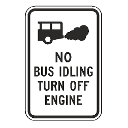 No Bus Idling Turn Off Engine Sign