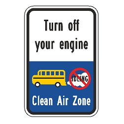 Turn Off Your Engine Clean Air Zone Sign